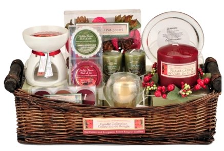 christmas candle gift basket