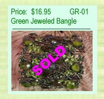 green bangle braclet