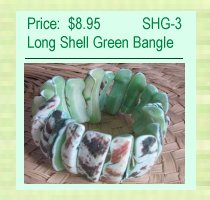 long shell bangle braclet