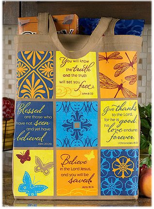 religious tote bag